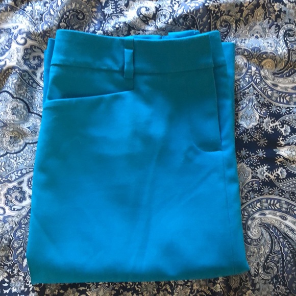 Calvin Klein | Womens Skirt Size 2 Pencil Lined Turquoise Blue - Picture 9 of 11